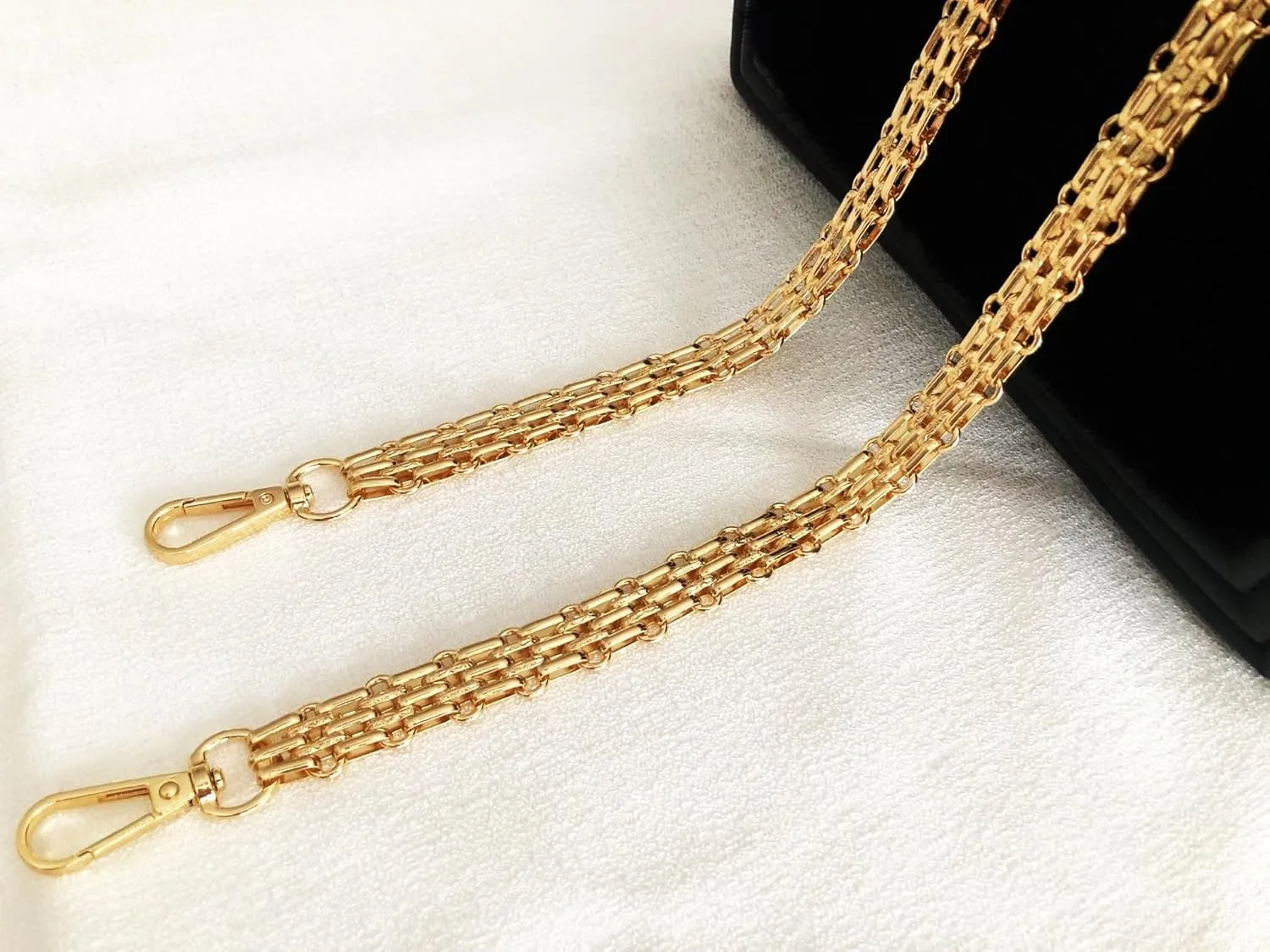 bags strap 60/100/110/120/130/140/CM metal chain steel golden handbag replacement shoulder strap for handbag purse shoulder bag underarm bag crossbody bag handle. wide shoulder strap ( Size : 120cm )
