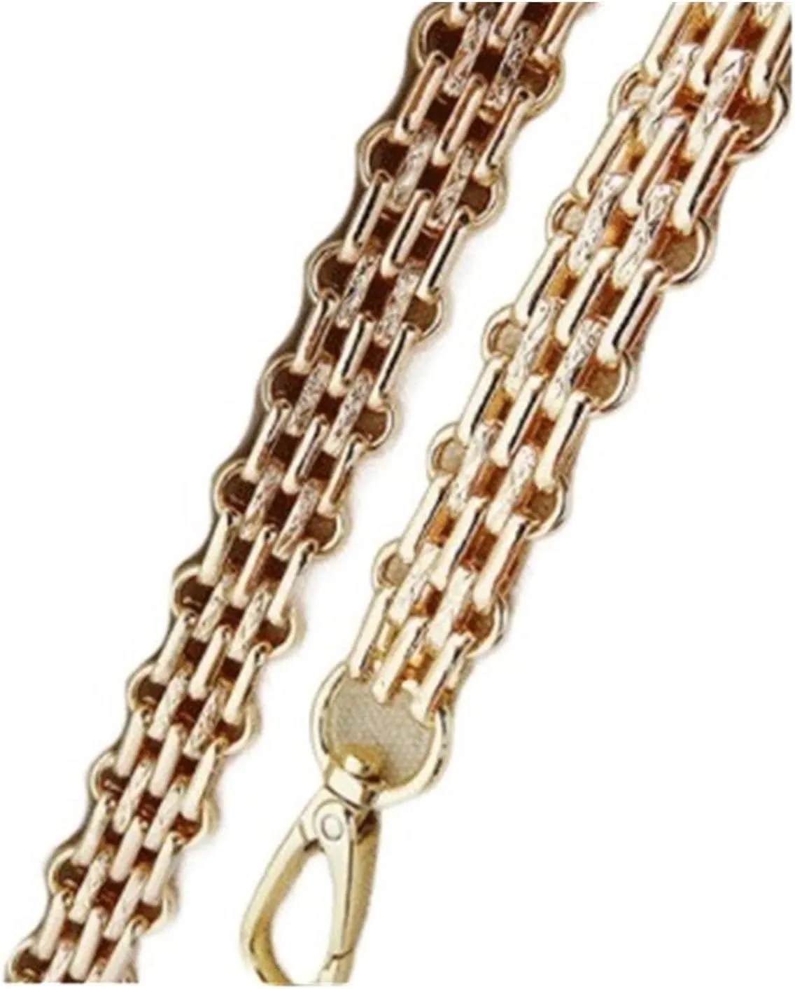 bags strap 60/100/110/120/130/140/CM metal chain steel golden handbag replacement shoulder strap for handbag purse shoulder bag underarm bag crossbody bag handle. wide shoulder strap ( Size : 120cm )