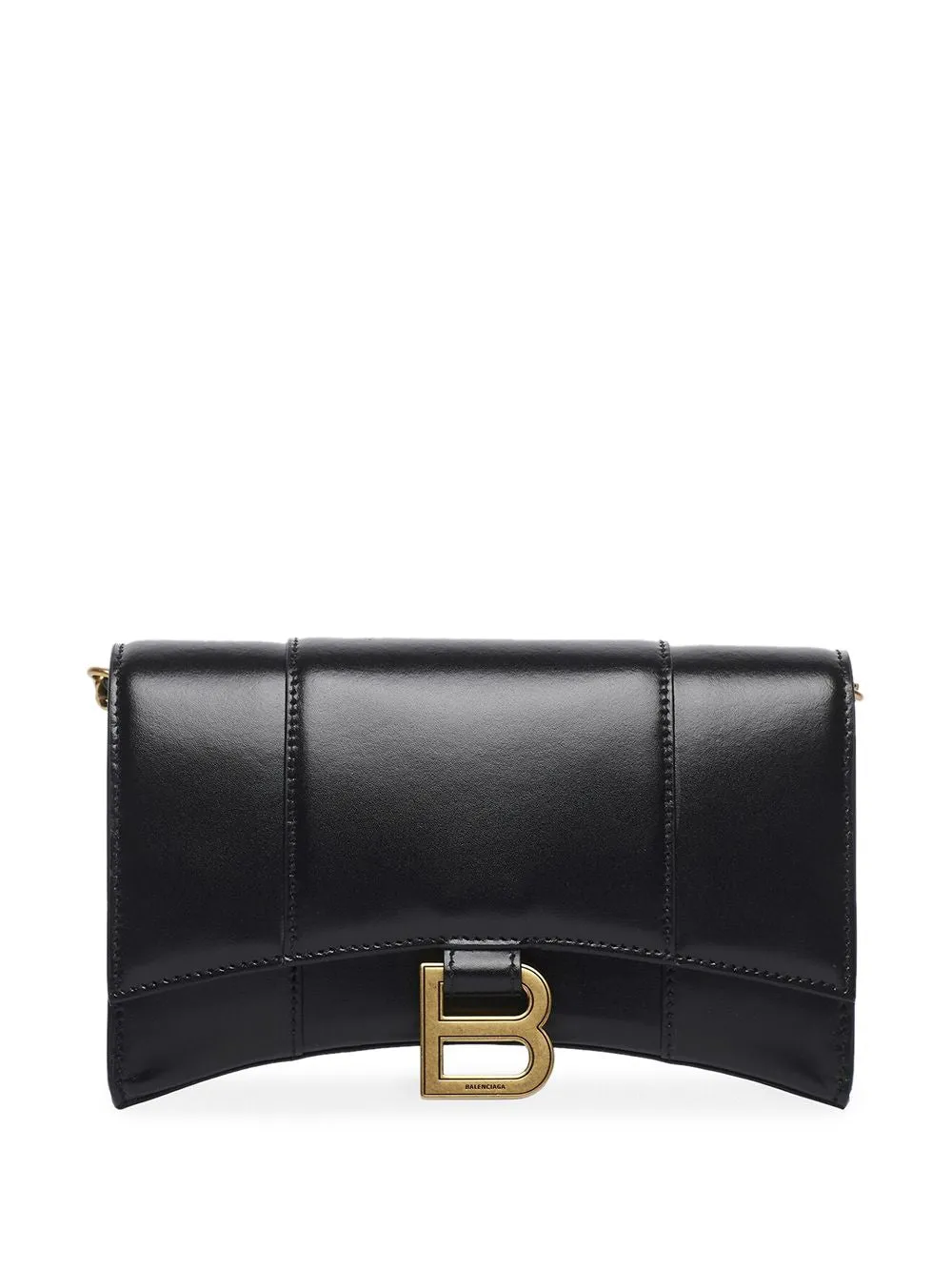 Balenciaga Hourglass Leather Wallet On Chain