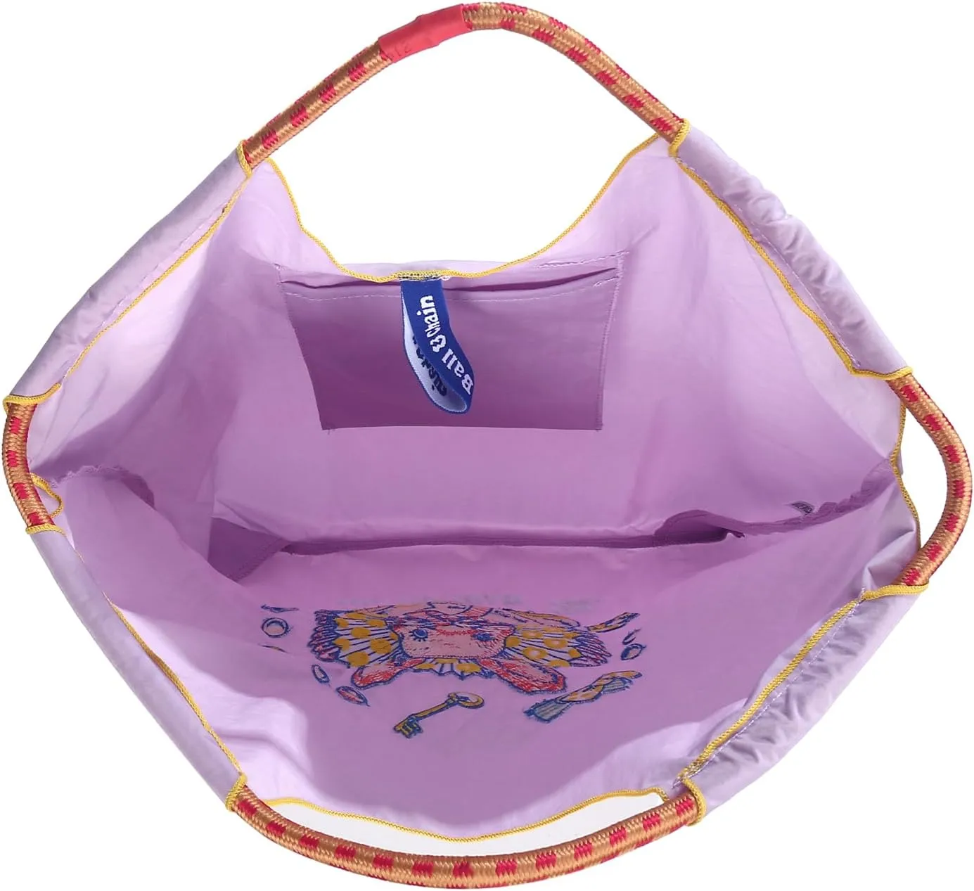 Ball&Chain Embroidery Tote Bag for Women, Foldable Tote Bag Large Shoulder Bag Top Handle Handbag for Travel, Work