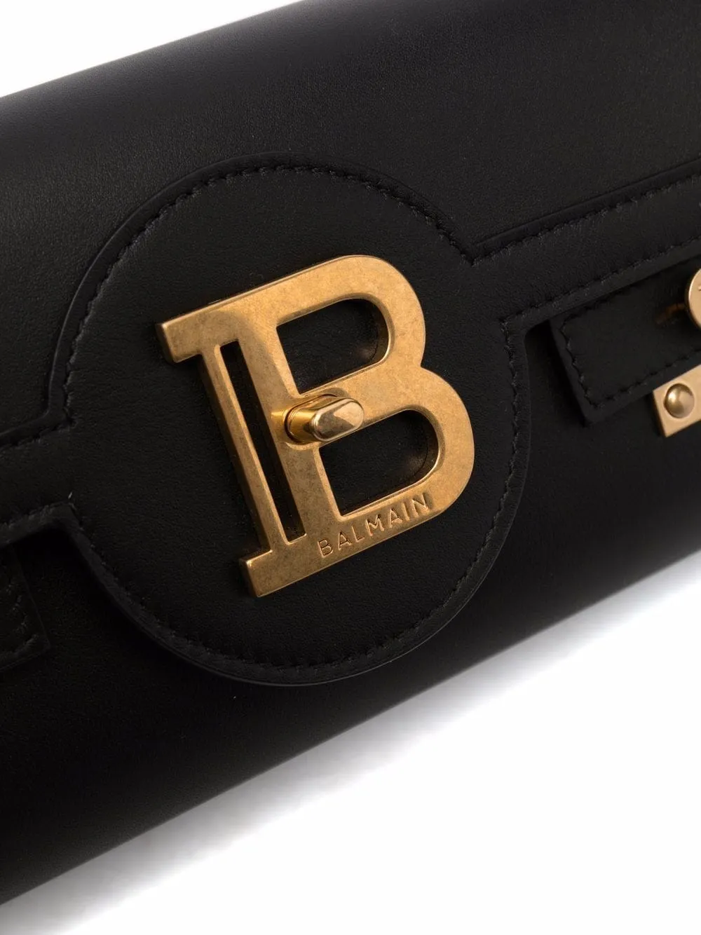 Balmain B Buzz 23 Leather Clutch