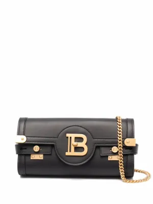 Balmain B Buzz 23 Leather Clutch