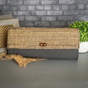 Banana Fiber Clutch For Women (Black)