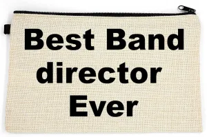 Band director Makeup Bag, Gift For Band director, Band director Cosmetic Bag, Best Band director Ever, Toiletry Bag, Birthday Gift For Her, Makeup Bag For Women, Christmas Gift Bag