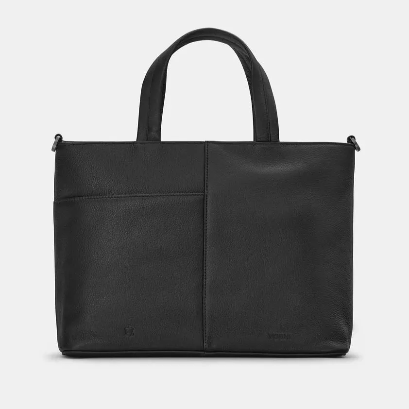 Be Kind Rewind Black Leather Multiway Grab Bag