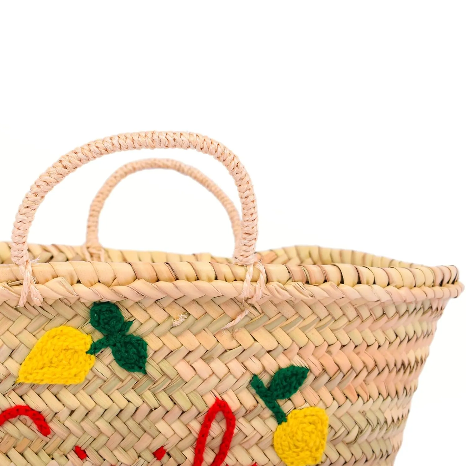 Beach Bag, Elegant Woven Basket, Perfect Beach Gifts For Women - Vibrant Summer Lemon Vacation Tote, Straw Beach Tote & Picnic Basket - Custom Vacation Bag For Her, Stylish Beach Handbags! (Large)
