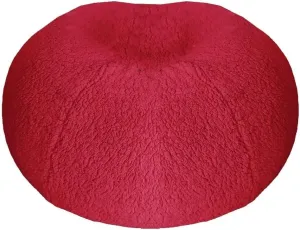 Bean Bag Chairs With Faux Cashmere Cover,Bean Bag Chair For Adults/Teens No Filling, Pouf Cover,Round Fluffy Sofa For Living Room Bedroom College Dorm,Machine Washable Cover(02-red,D100cm-cover)