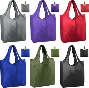 BeeGreen Reusable Grocery Bags Foldable Reusable Gift Bags Reusable Shopping Bags With Handles Polyester Grocery Bags Tote Bags Bulk Travel Tote Bags For Women Cloth Bags Colorful Gifts