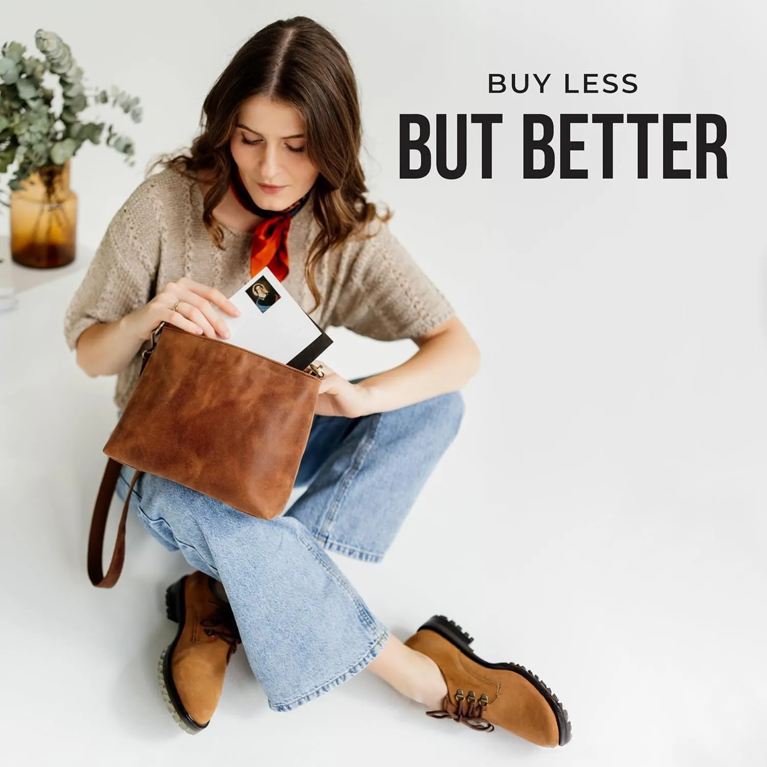 BERLINER BAGS Vintage Genuine Leather Shoulder Bag Marbella, Crossbody Purse for Women, Satchel Bag