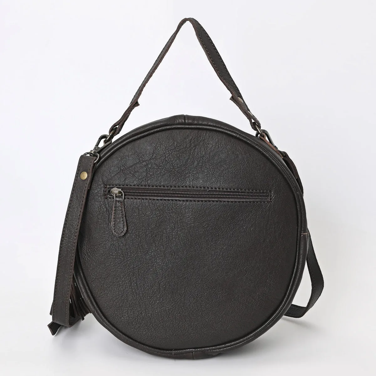 Betsie Flow Tooled Round Bag