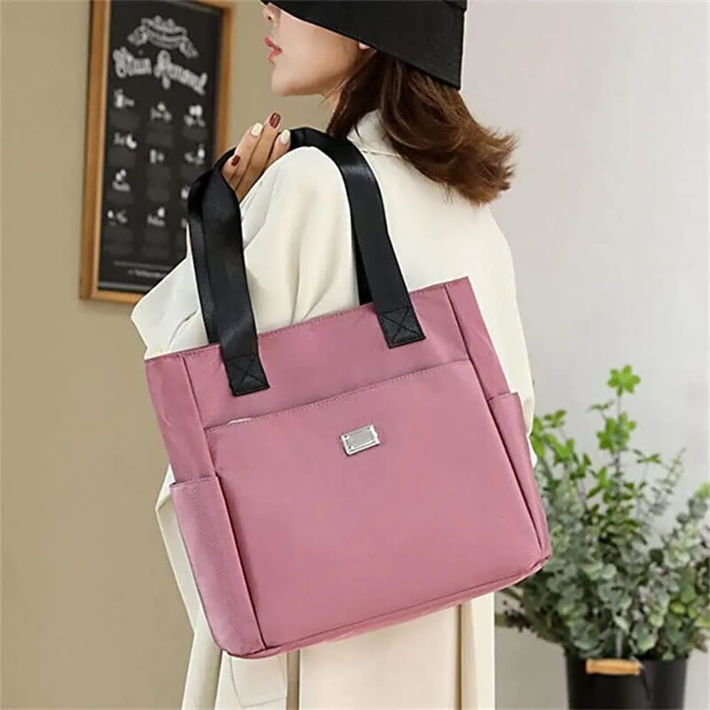 Bigbicc Shoulder Bag, 2023 Bigbic Waterproof Nylon Shoulder Bag, Lightweight Large Capacity Tote Bag