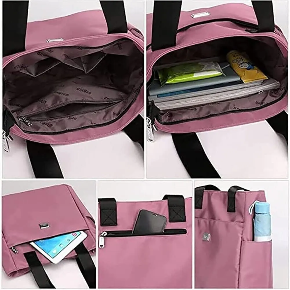 Bigbicc Shoulder Bag, 2023 Bigbic Waterproof Nylon Shoulder Bag, Lightweight Large Capacity Tote Bag