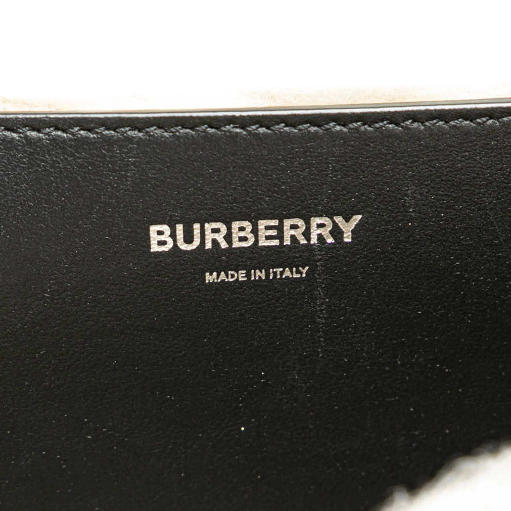 Black Burberry Medium Shearling Trimmed Coated Canvas Lola Crossbody