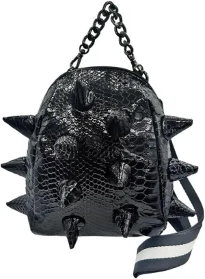 Black Out Trendy Crossbody Bags for Women, Compact Faux Leather Sling Handbag with Interchangeable Straps