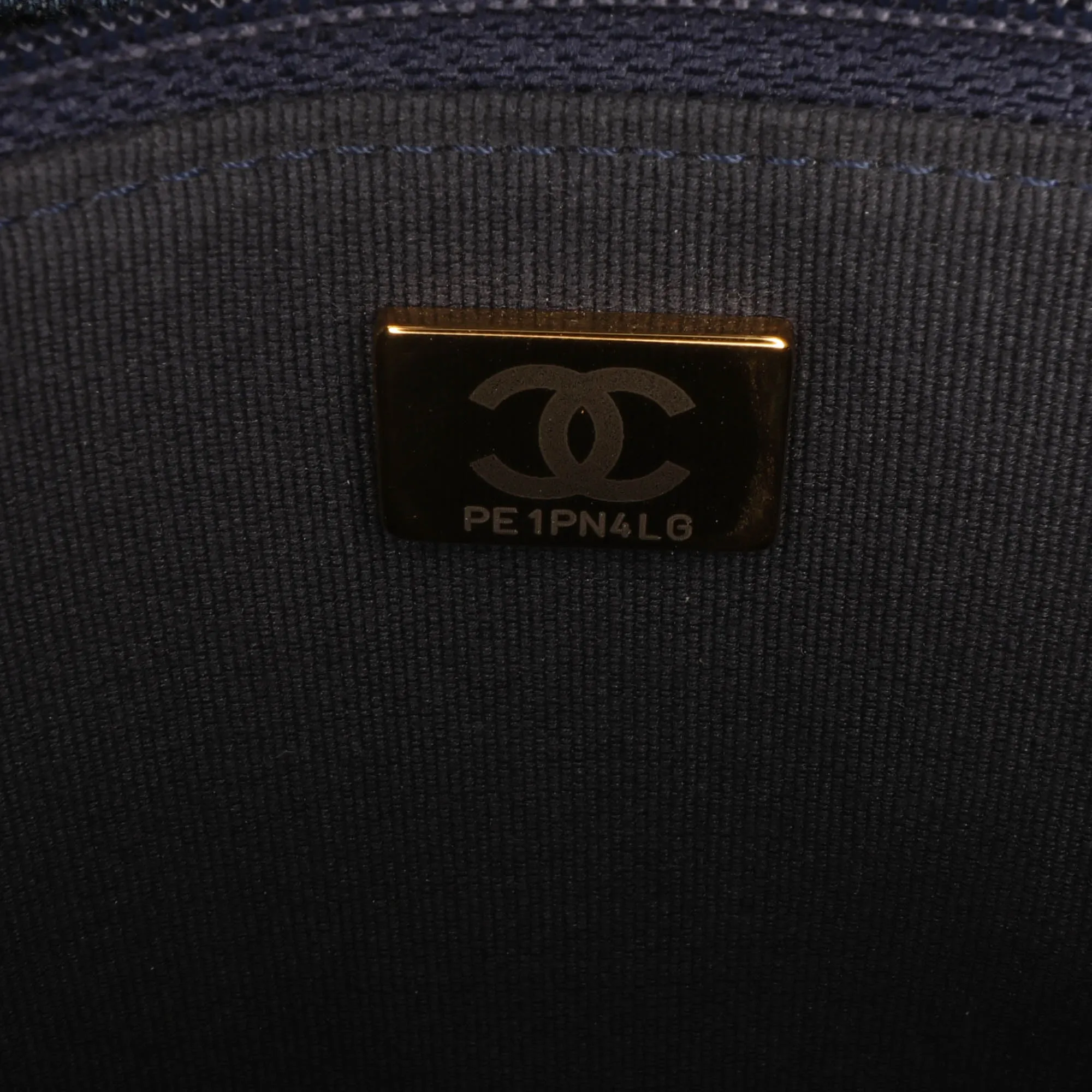 Blue Chanel Denim Stitched 19 Flap Wallet On Chain Crossbody Bag
