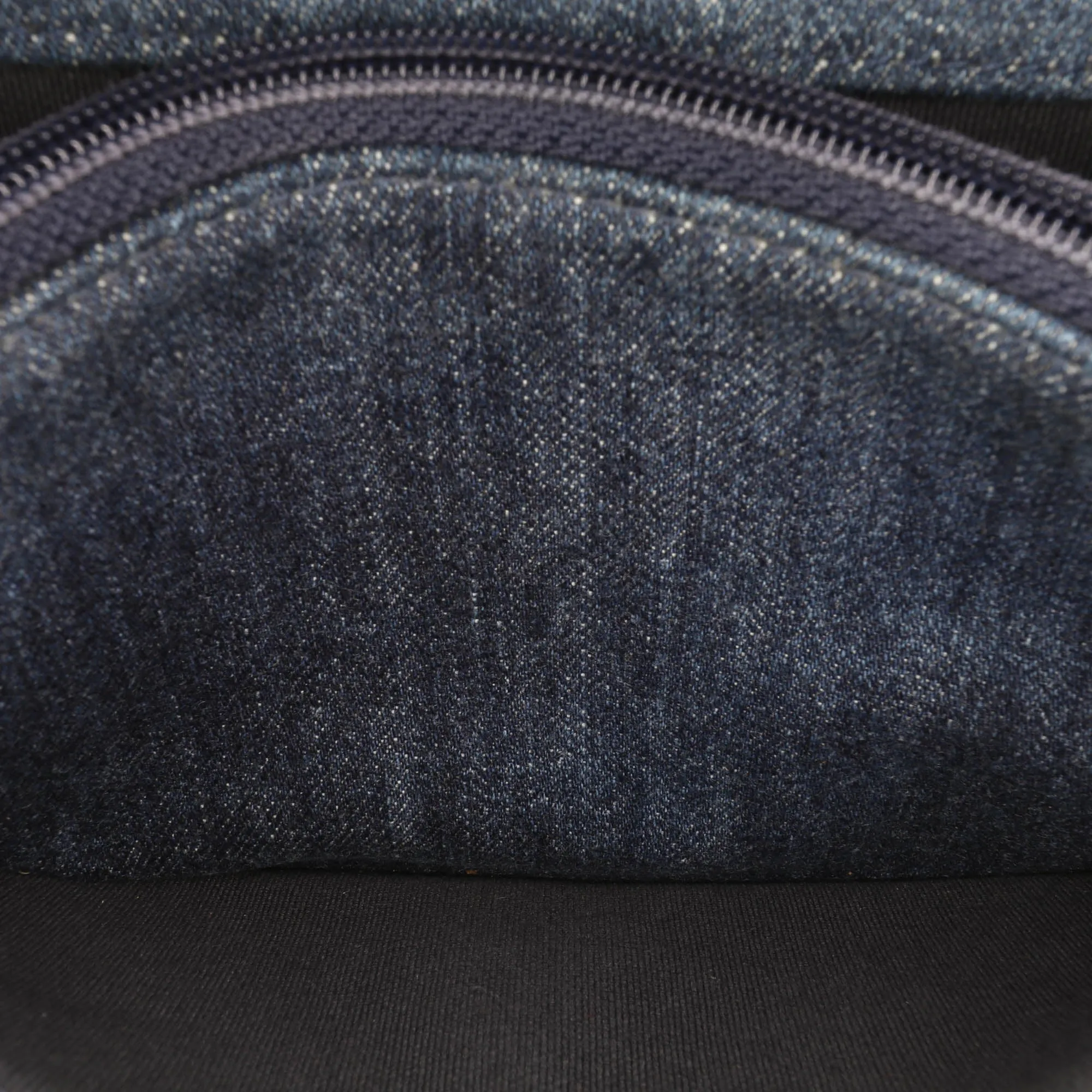 Blue Chanel Denim Stitched 19 Flap Wallet On Chain Crossbody Bag