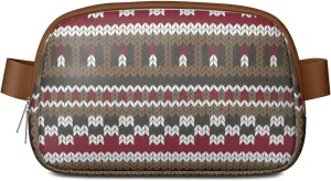 Bohemian Mini Belt Bag for Men Women Vintage Rustic Waist Packs Crossbody Bags Adjustable Strap for Hiking Cycling Running