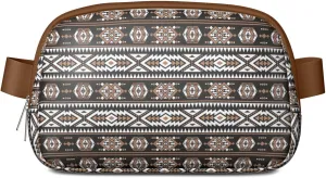 Bohemian Mini Belt Bag for Men Women Vintage Rustic Waist Packs Crossbody Bags Adjustable Strap for Hiking Cycling Running