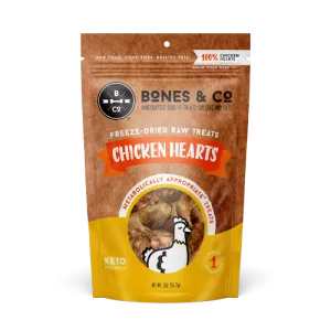 Bones & Co Chicken Hearts Freeze Dried Dog Treats