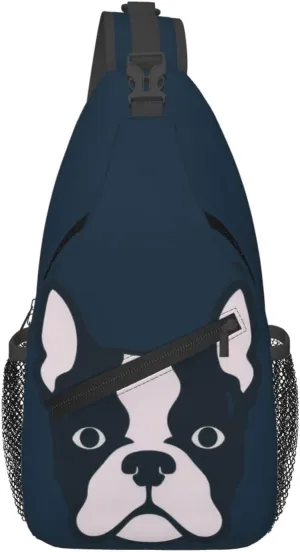 Boston Terrier Crossbody Chest Bags for Women, Small Crossbody Shoulder Bag Sling Bag Travel Hiking Daypack