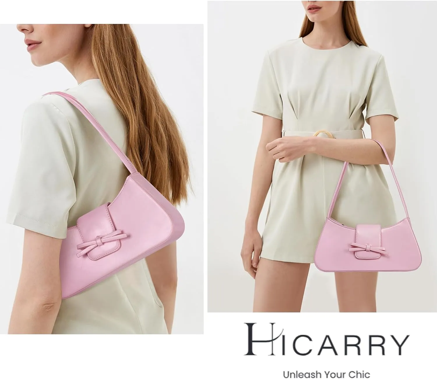 Bow Purse Shoulder Bag Small Coquette Aesthetic Bags Retro Y2k Faux Leather Underarm Purses Cute Handbag for Women