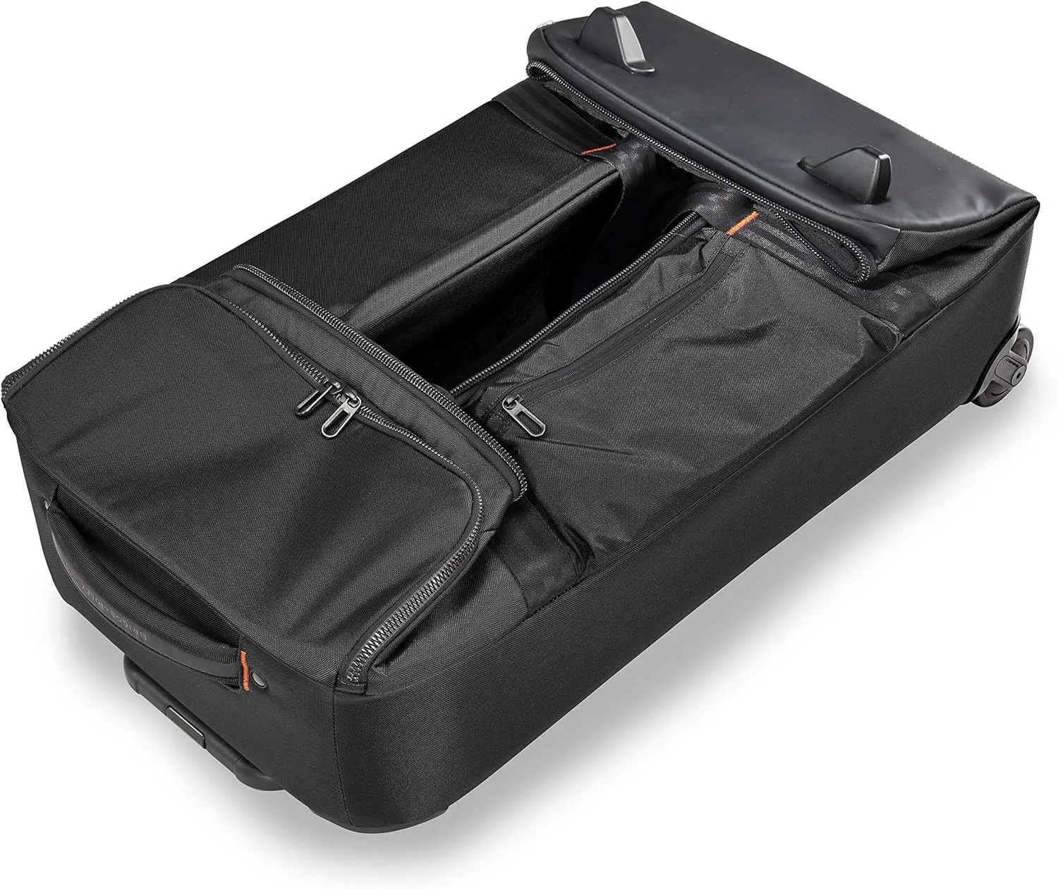 Briggs & Riley 27" Medium Upright Duffle - Checked Luggage for Travel, Suitcases with Wheels, Softside Rolling Bag for Men & Women, Self-Repairing Zipper - ZDX Collection, Black