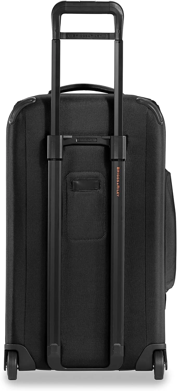 Briggs & Riley 27" Medium Upright Duffle - Checked Luggage for Travel, Suitcases with Wheels, Softside Rolling Bag for Men & Women, Self-Repairing Zipper - ZDX Collection, Black