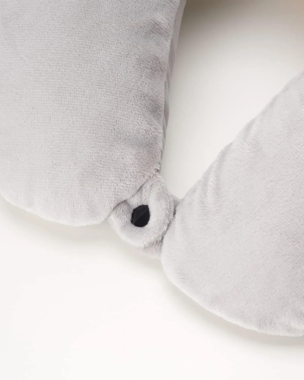 Brookstone Microbead Travel Head and Neck Pillow Lightweight and Plush with Phone or Headphone Pocket, Grey