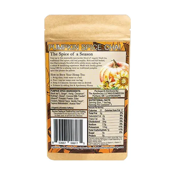 Brothers Apothecary  Pumpkin Spice Chai Tea 3-pack