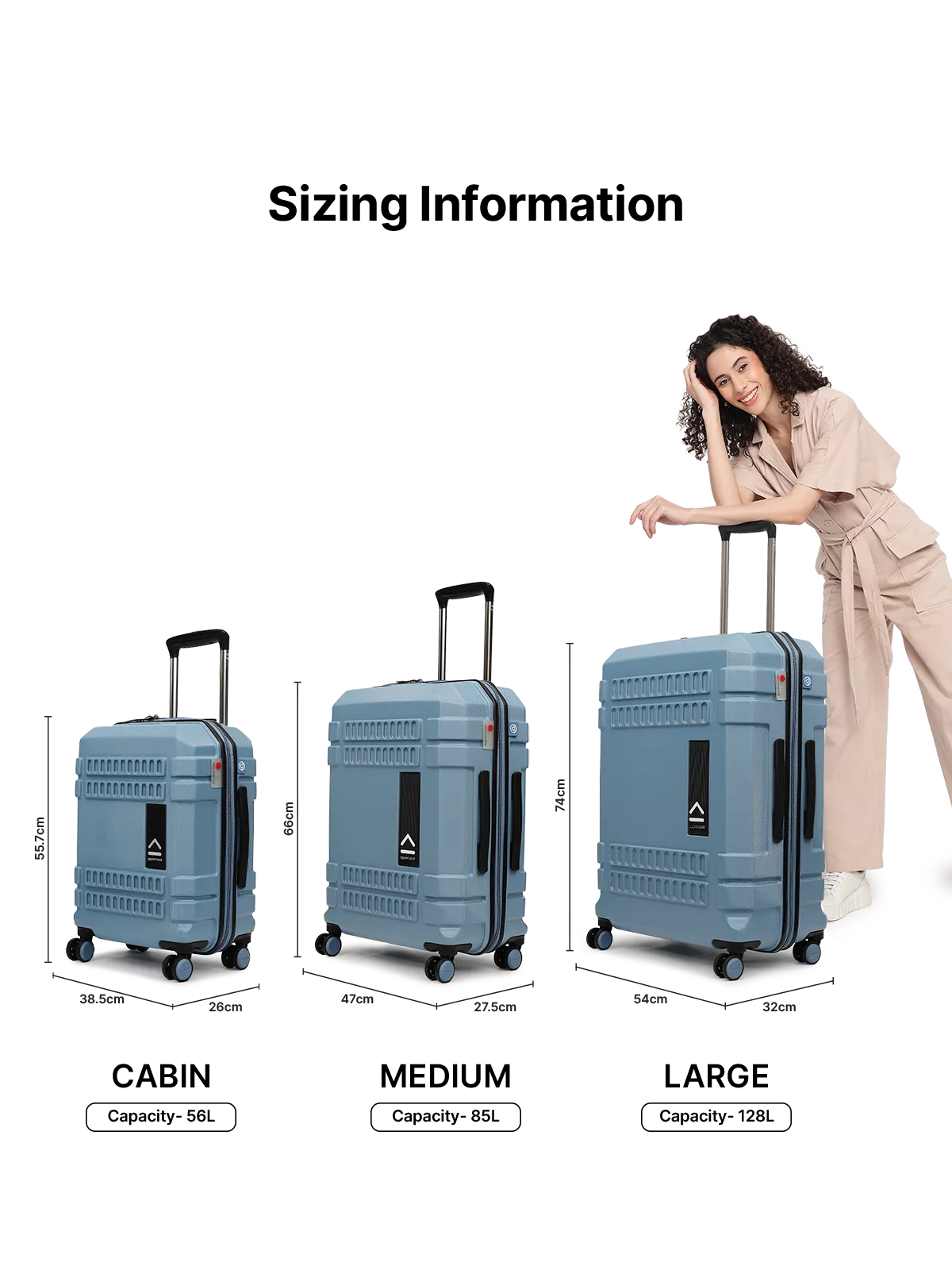 Bullet Blue Set of 2 (S L) Trolley