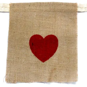 Bunting I LOVE YOU (large with hearts)