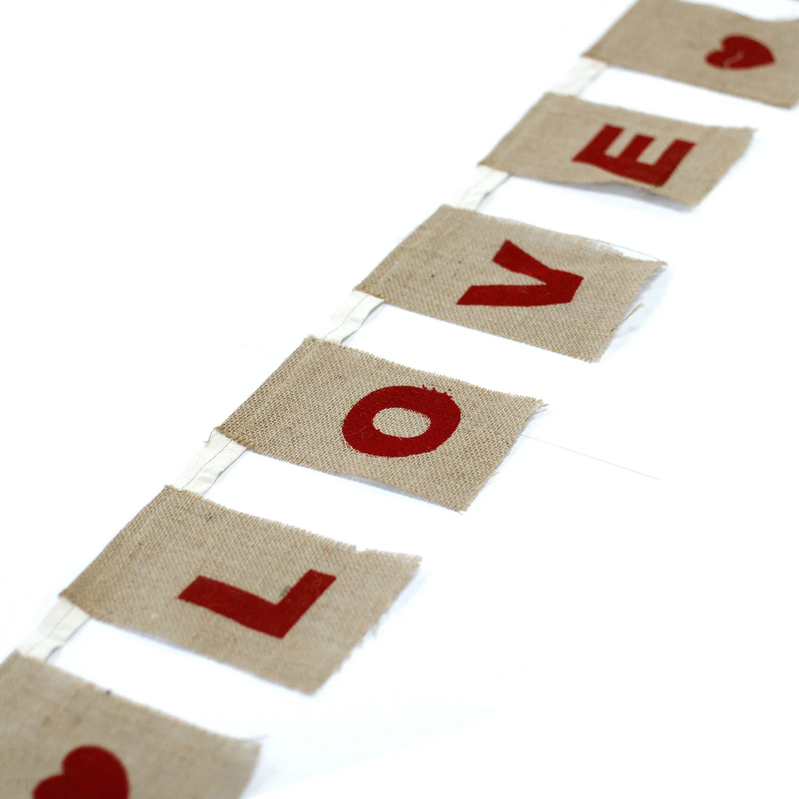 Bunting I LOVE YOU (large with hearts)