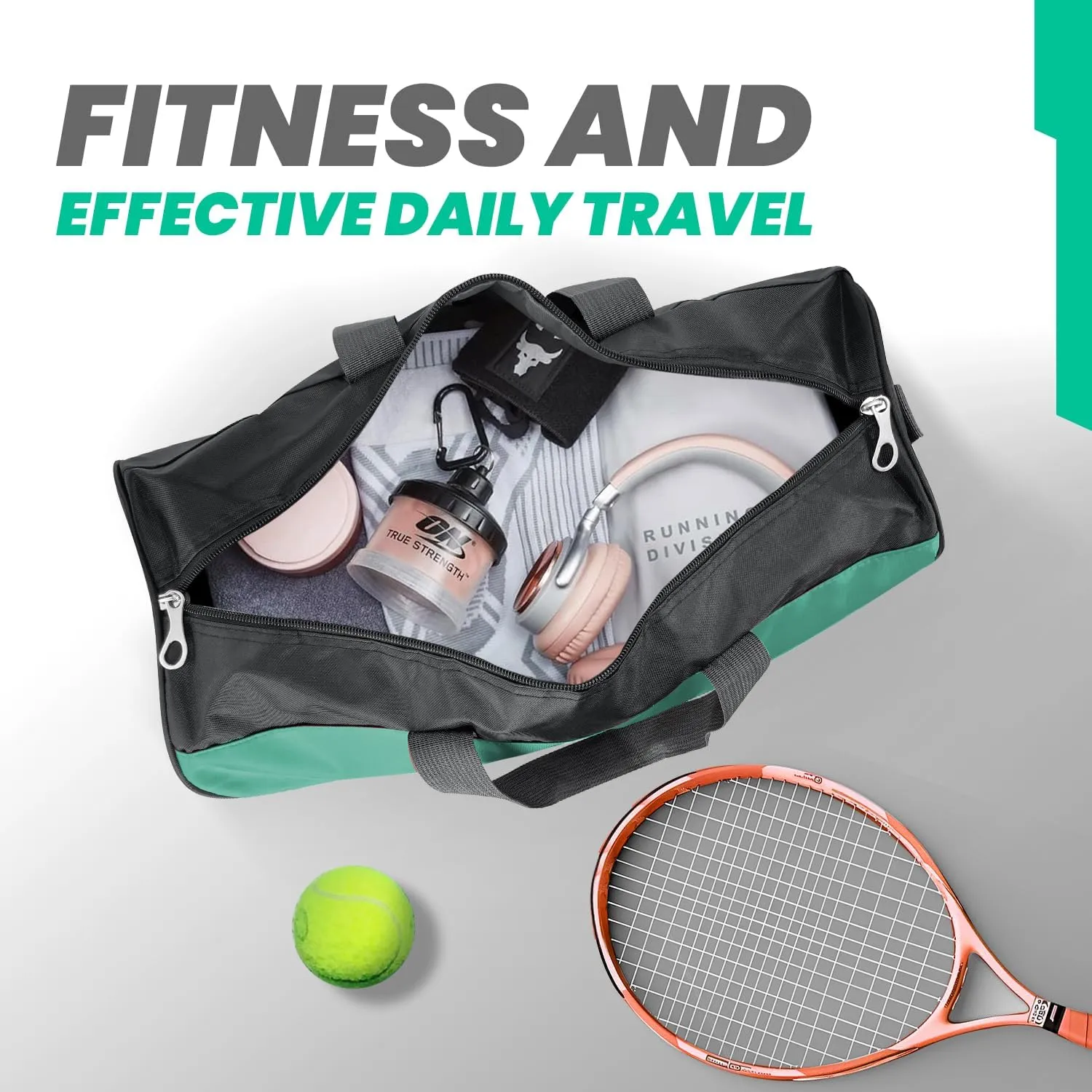 C&F BOGMOST Travel Duffel Bag Large Foldable Waterproof Gym Bag for Gym Beach Swim Bag Men Women Duffle Bag Lightweight Oxford Cloth Sports Bag-Green
