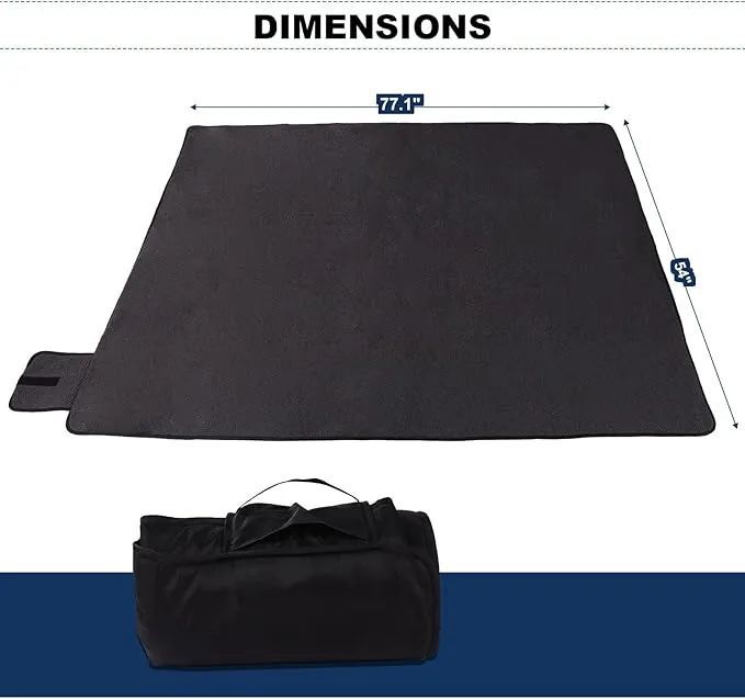 Camping Blanket,Cold Weather Warm Outdoor Blanket,Windproof Triple Layers Warm Comfy Foldable for Camping,Traveling, Stadium, Hiking, Picnics,Machine Washable 77.1"x 54"