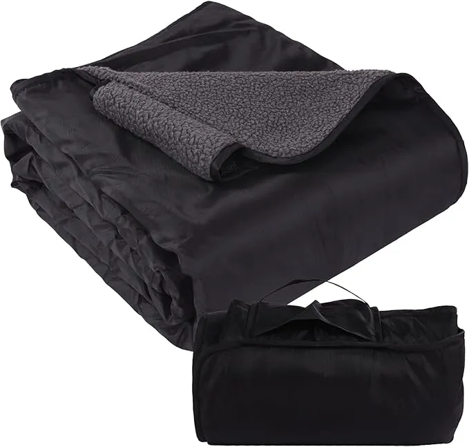 Camping Blanket,Cold Weather Warm Outdoor Blanket,Windproof Triple Layers Warm Comfy Foldable for Camping,Traveling, Stadium, Hiking, Picnics,Machine Washable 77.1"x 54"