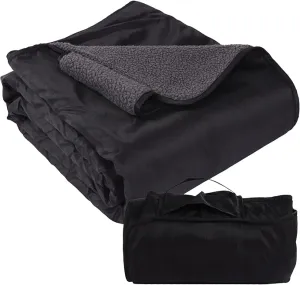 Camping Blanket,Cold Weather Warm Outdoor Blanket,Windproof Triple Layers Warm Comfy Foldable for Camping,Traveling, Stadium, Hiking, Picnics,Machine Washable 77.1"x 54"