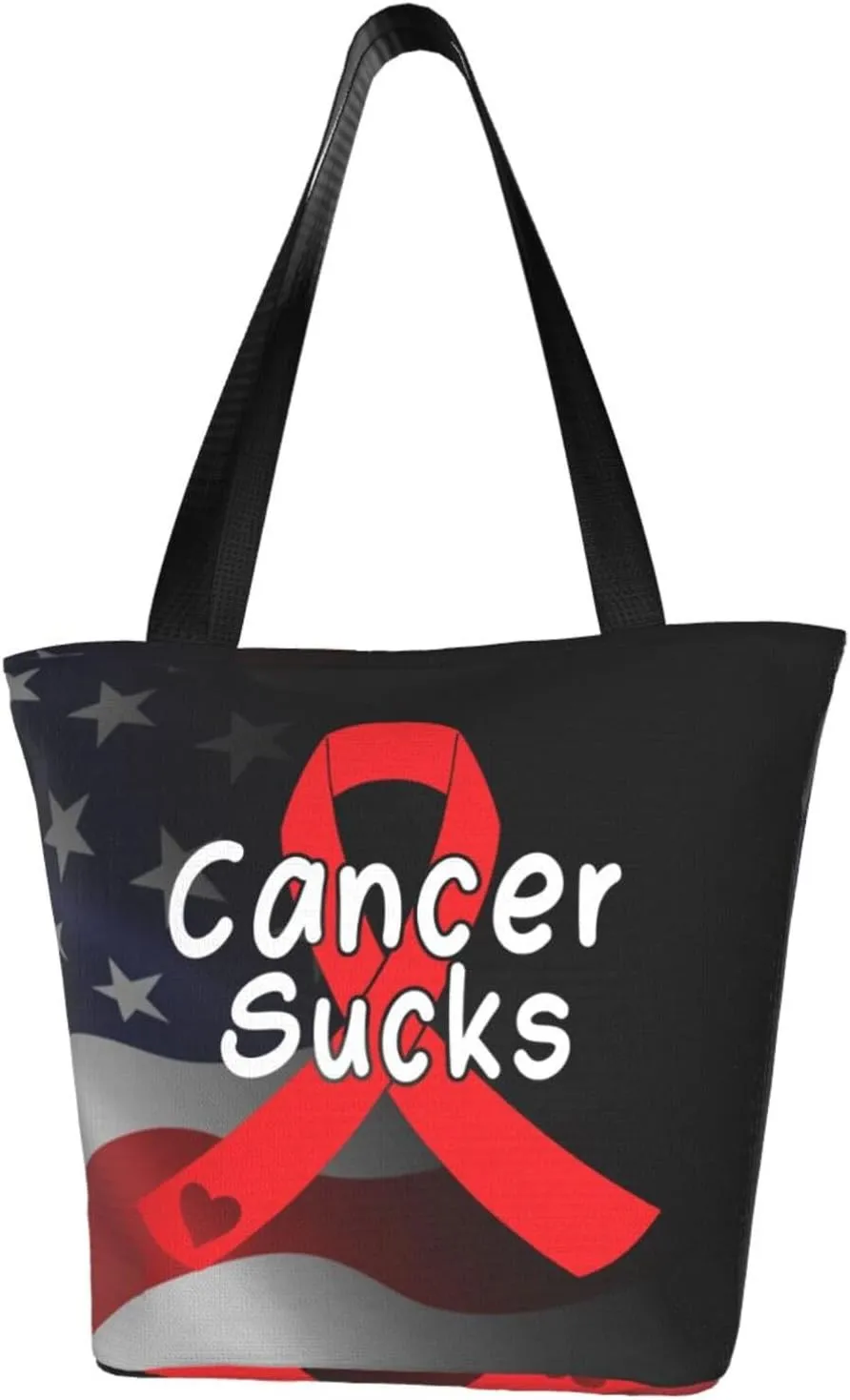 Cancer Sucks Aids Awareness Fashion Shoulder Bag Large Capacity For Man Or Woman