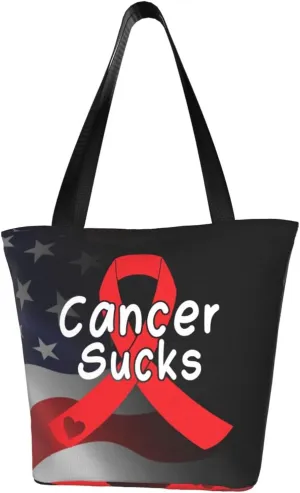 Cancer Sucks Aids Awareness Fashion Shoulder Bag Large Capacity For Man Or Woman