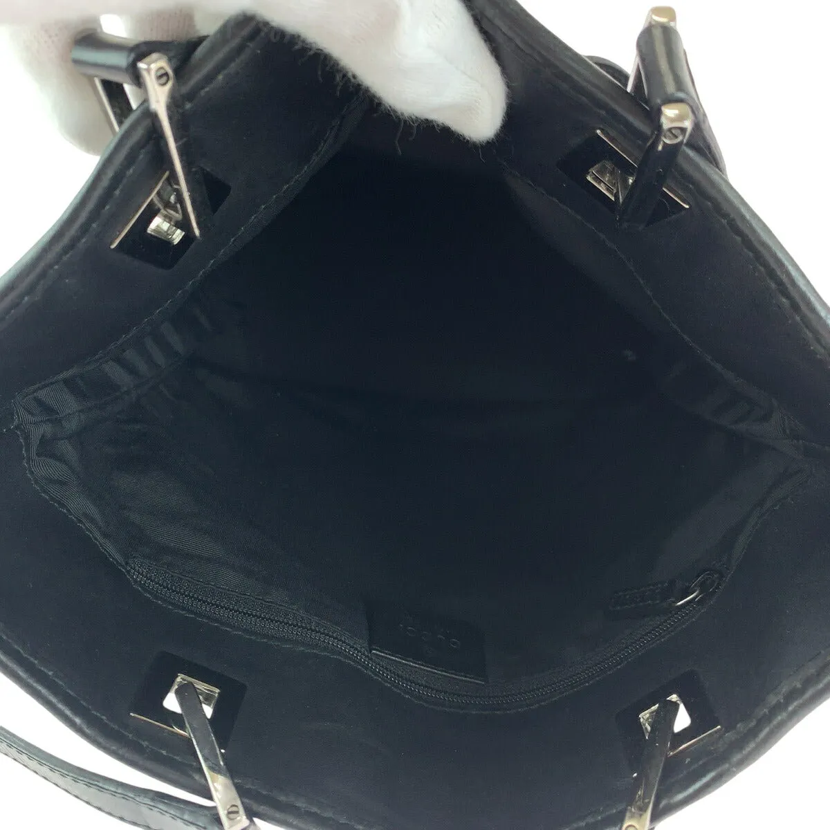 Canvas Black Robust Silver Bag Hardware GG Gucci Limited supply Tote