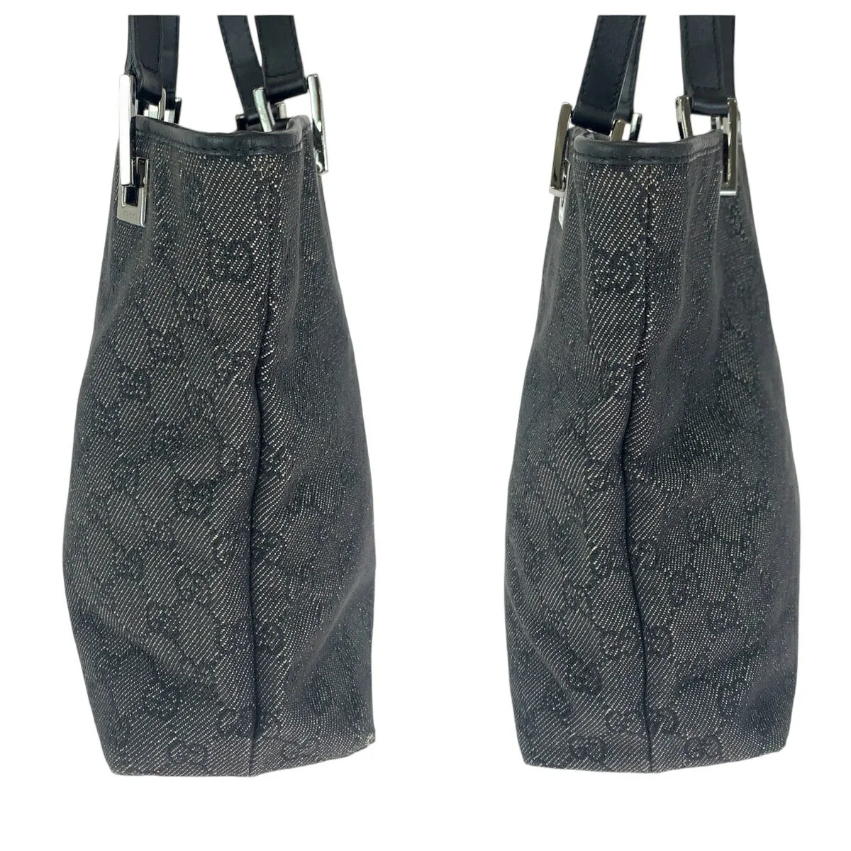 Canvas Black Robust Silver Bag Hardware GG Gucci Limited supply Tote