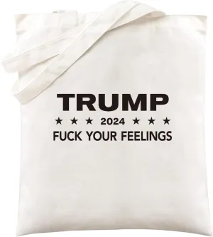 Canvas Shoulder Tote Bag for Men Women - 2024 Presidential Election Graphic Unisex Reusable Grocery Bags