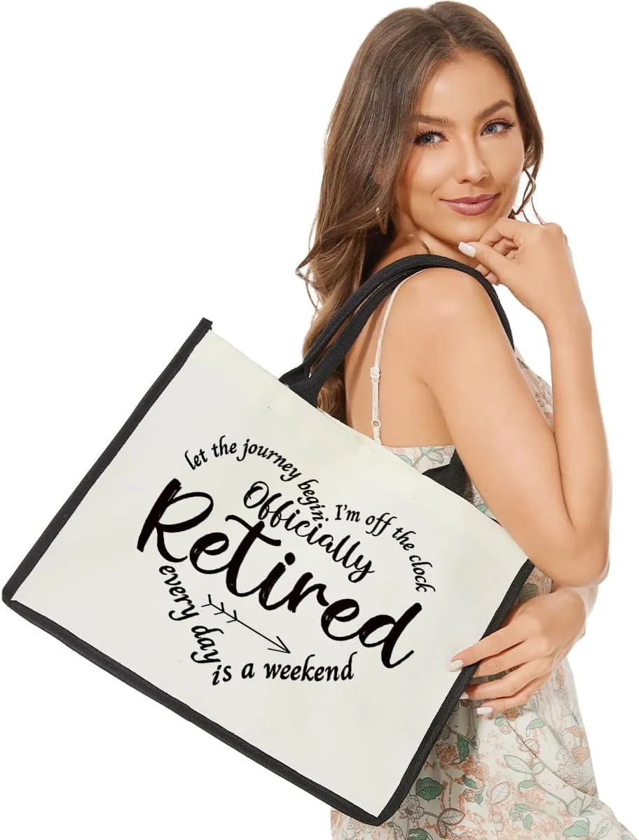 Canvas Tote Bag for Women, Aesthetics Tote Bags, Retirement Gifts for Women, Beach Bag Grocery Shopping Bags