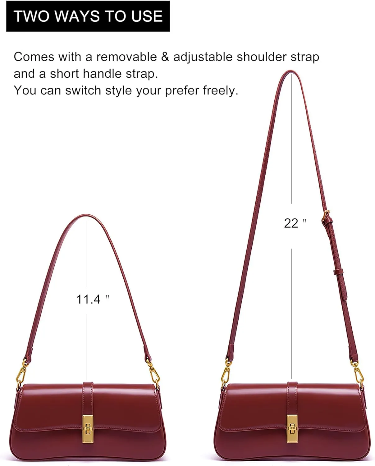caqilore Genuine Leather Crossbody Bags for Women Shoulder Bag Women's Crossbody Handbags Leather Purses