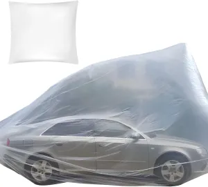 Car Cover Car Cover Bag Fully Enclosed, Universal Plastic Car Cover and Reusable Flood Guard Car Bag, Robust and Reliable(Small)