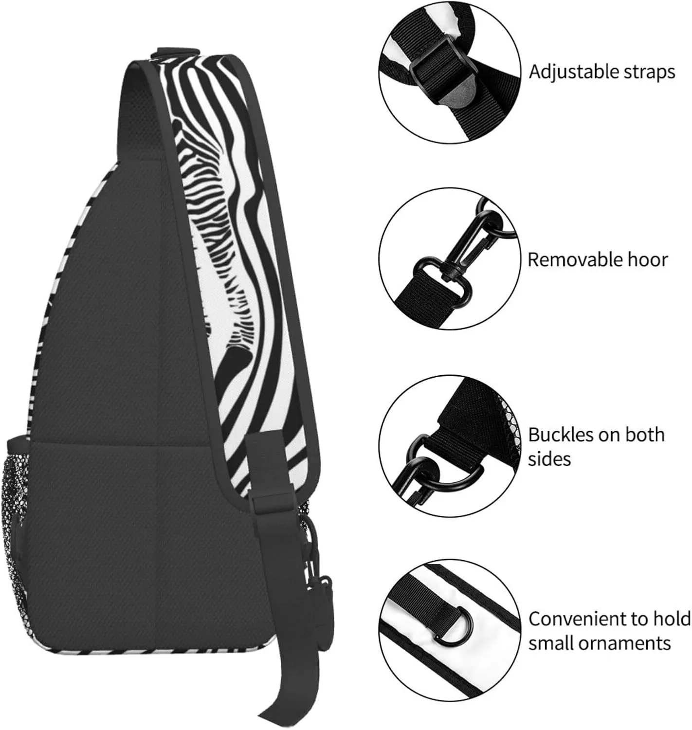 Cash US Dollar Sling Bag Adjustable Crossbody Bag Casual Chest Bags Travel Shoulder Backpack For Women Men