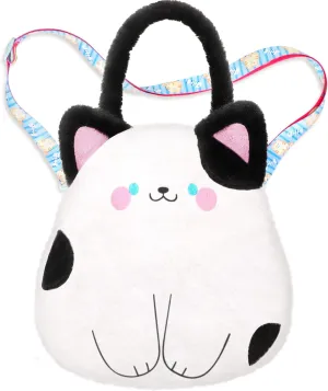 Cat Plush Bag Kids Crossbody Bag for Kids, Plush Handbag Tote Bag with Adjustable Strap,Soft Plush Cat Stuffed Purse with Zipper,Coin Pouch Accessories for Toddlers Kids