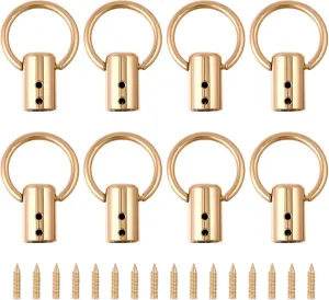 CHGCRAFT 8 Sets Hang Buckle Clip with Iron Screws Alloy Bag Side Clip Bag Strap Chain Link Buckles for DIY Luggage Hardware Accessories Clasp Findings, Gold, 1.8×1.26 inch