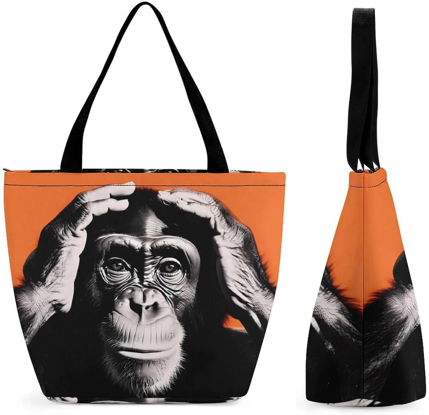 Chimp Upset Monkey Personalized Shoulder Bag for Women Casual Handbags Shopping Bags Tote Bag for Work Travel