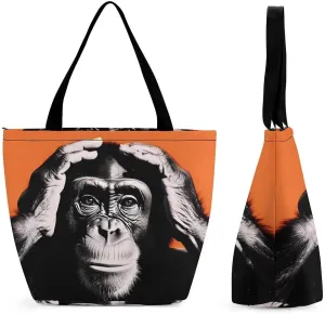 Chimp Upset Monkey Personalized Shoulder Bag for Women Casual Handbags Shopping Bags Tote Bag for Work Travel