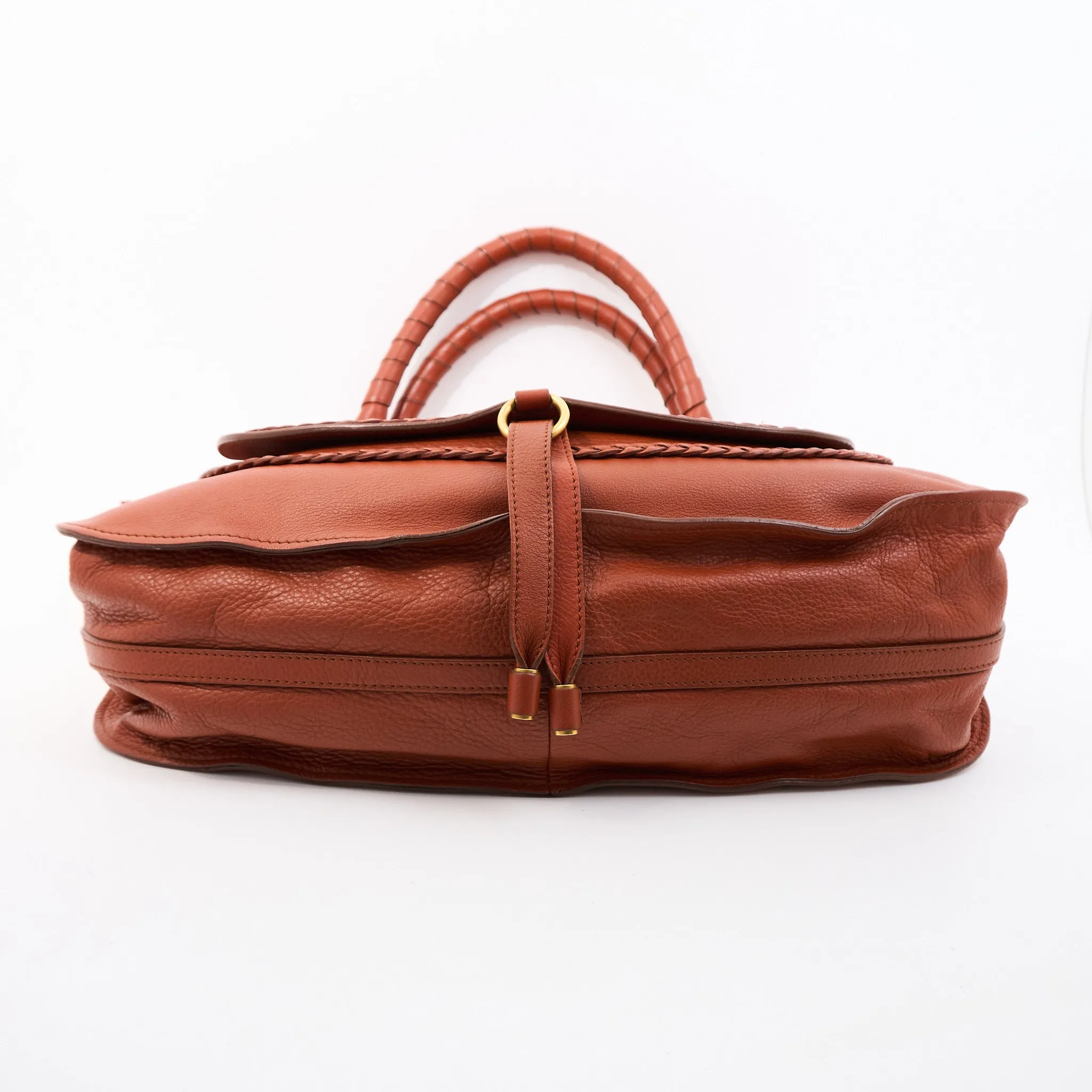 Chole Marcie Tan Leather Shoulder Bag